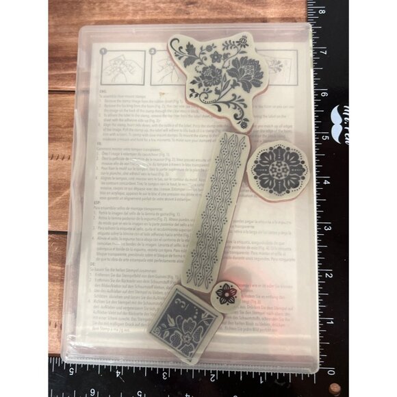 125117 Stampin Up! Sale A Bration Fresh Vintage Rubber Stamp Set Of 5 - Picture 2 of 3